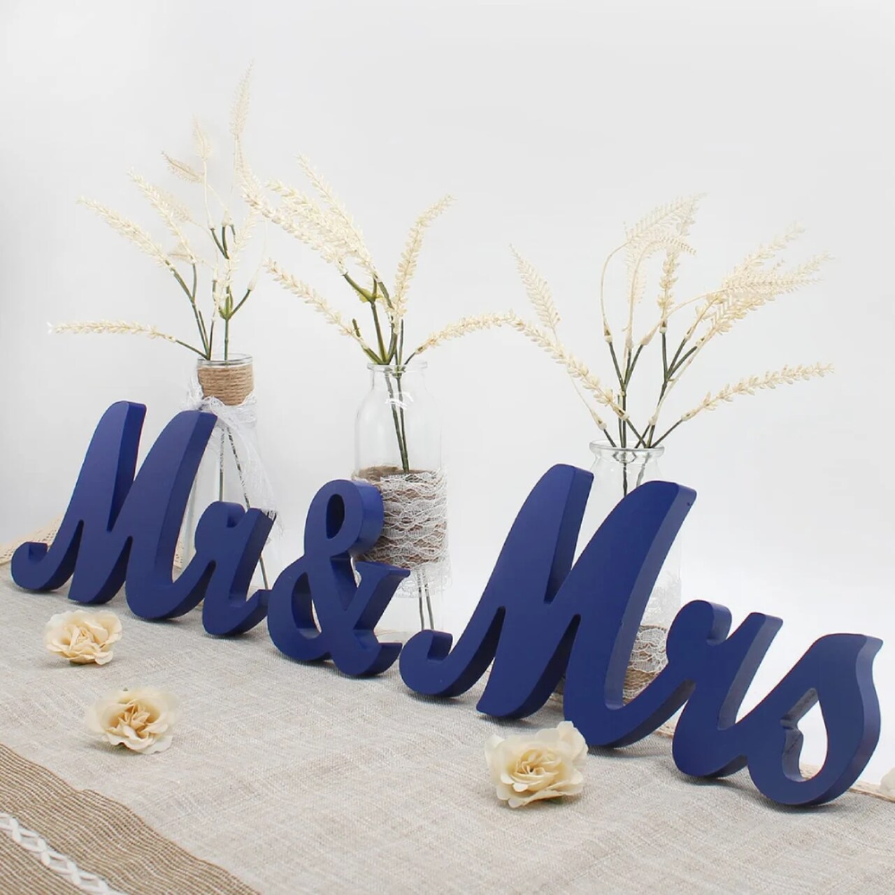 Royal Blue Mr & Mrs Sign Wooden Letters Wedding Table Decor Wedding Gift